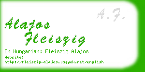 alajos fleiszig business card